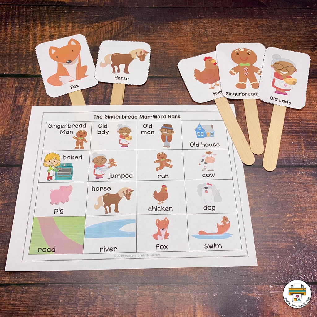 Puppets Free Printable Gingerbread Man Story Characters Printable