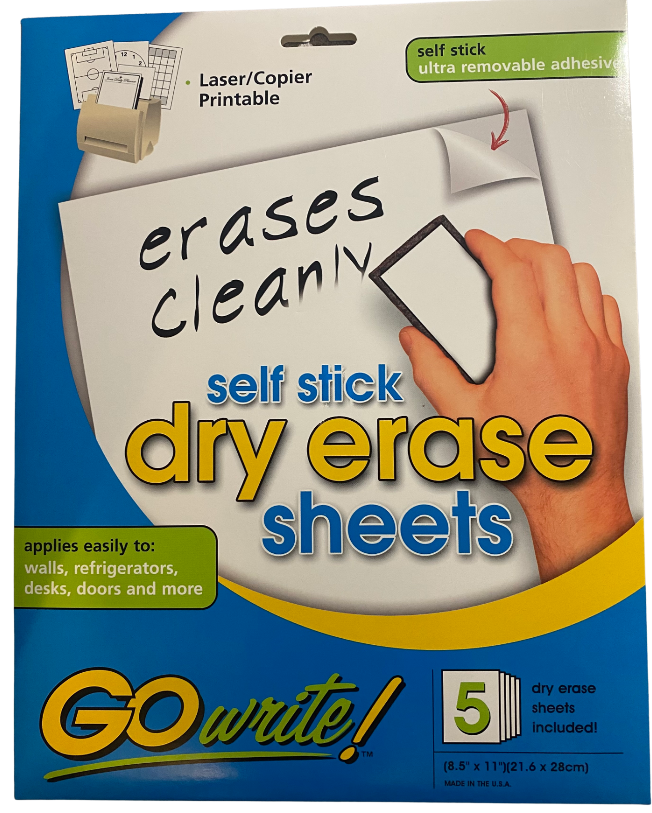 GoWrite Self Stick Dry Erase Sheets EBay