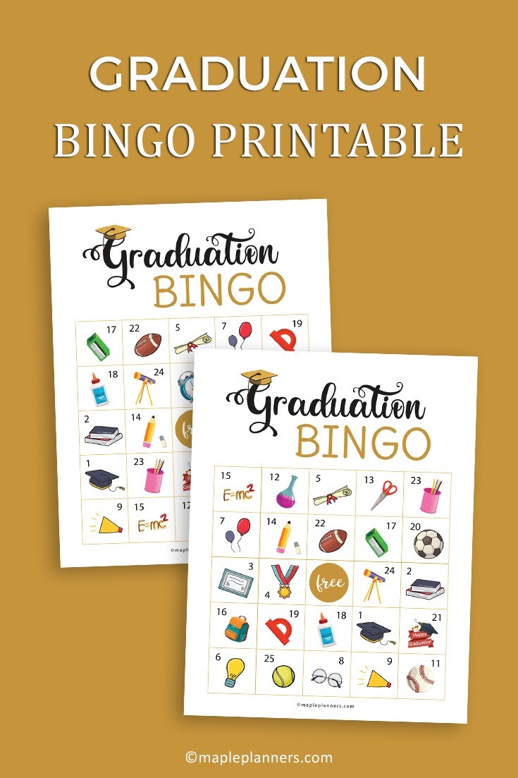 Graduation Bingo Printable Graduation Party Games