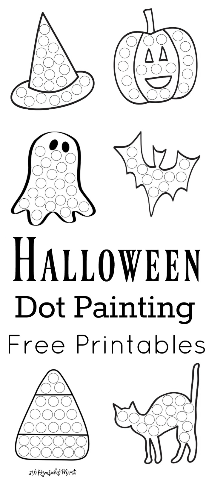 Halloween Dot Painting Free Printables The Resourceful Mama