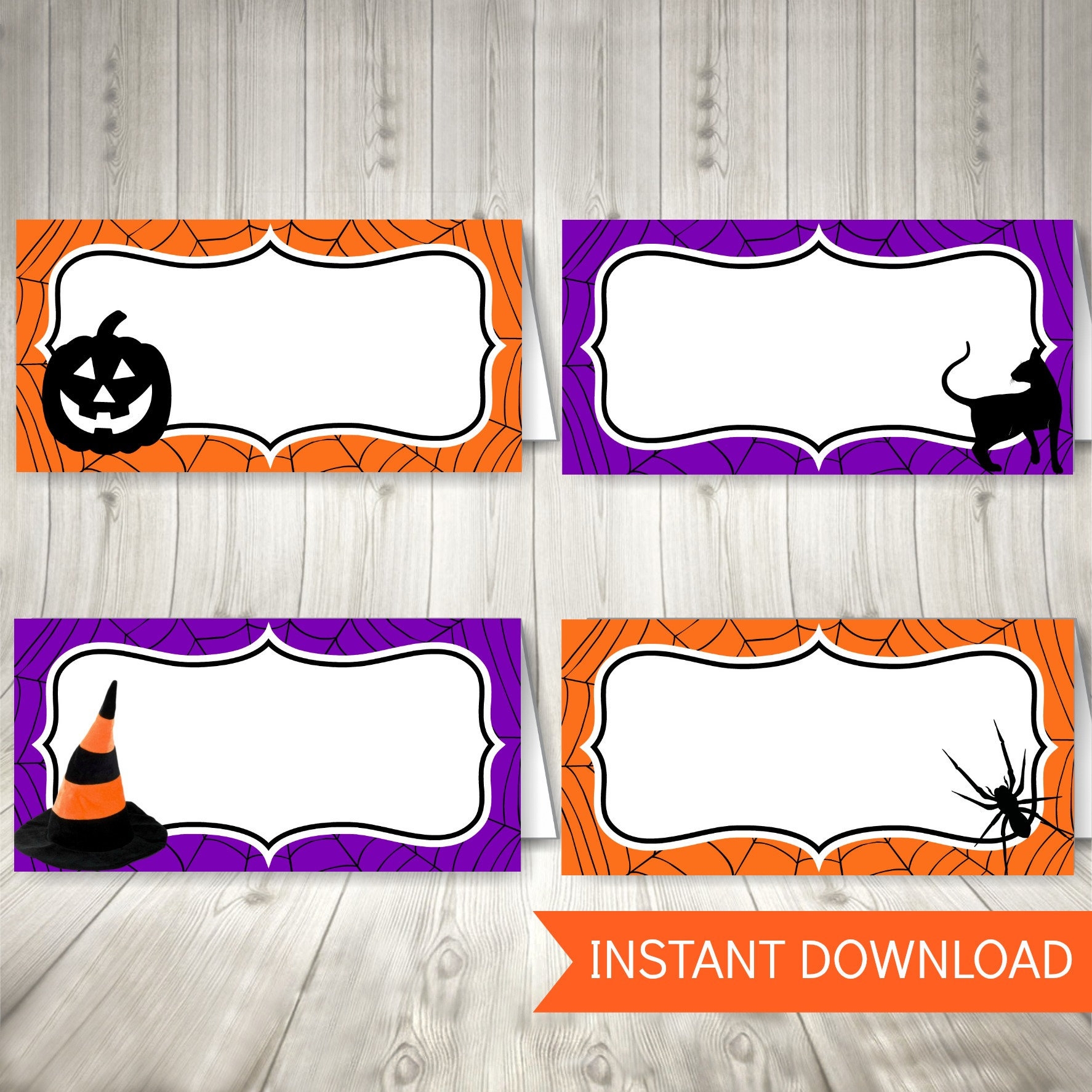 Halloween Food Labels Printable Halloween Decoration Instant PDF Download Etsy