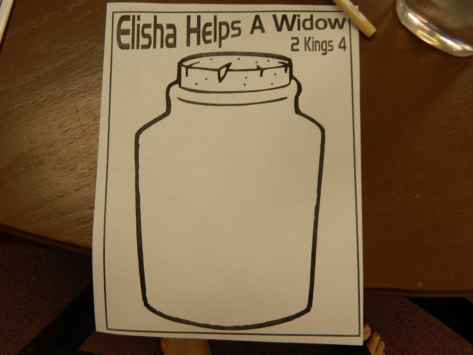 Printable Elisha And The Widow'S Oil Craft