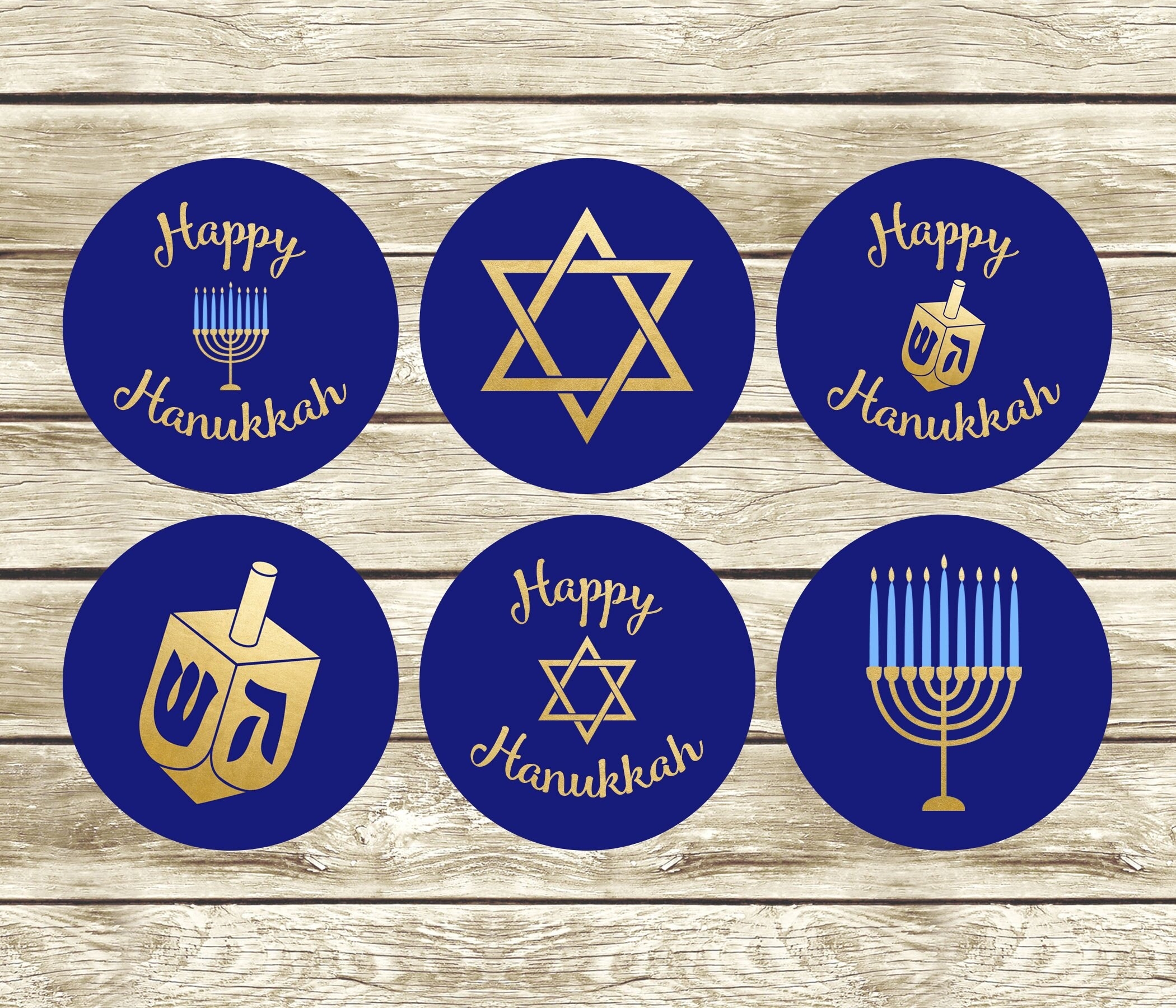 Hanukkah Gift Tags Hanukkah Stickers Printable Gift Tags Printable Stickers Cupcake Toppers Instant Download Etsy
