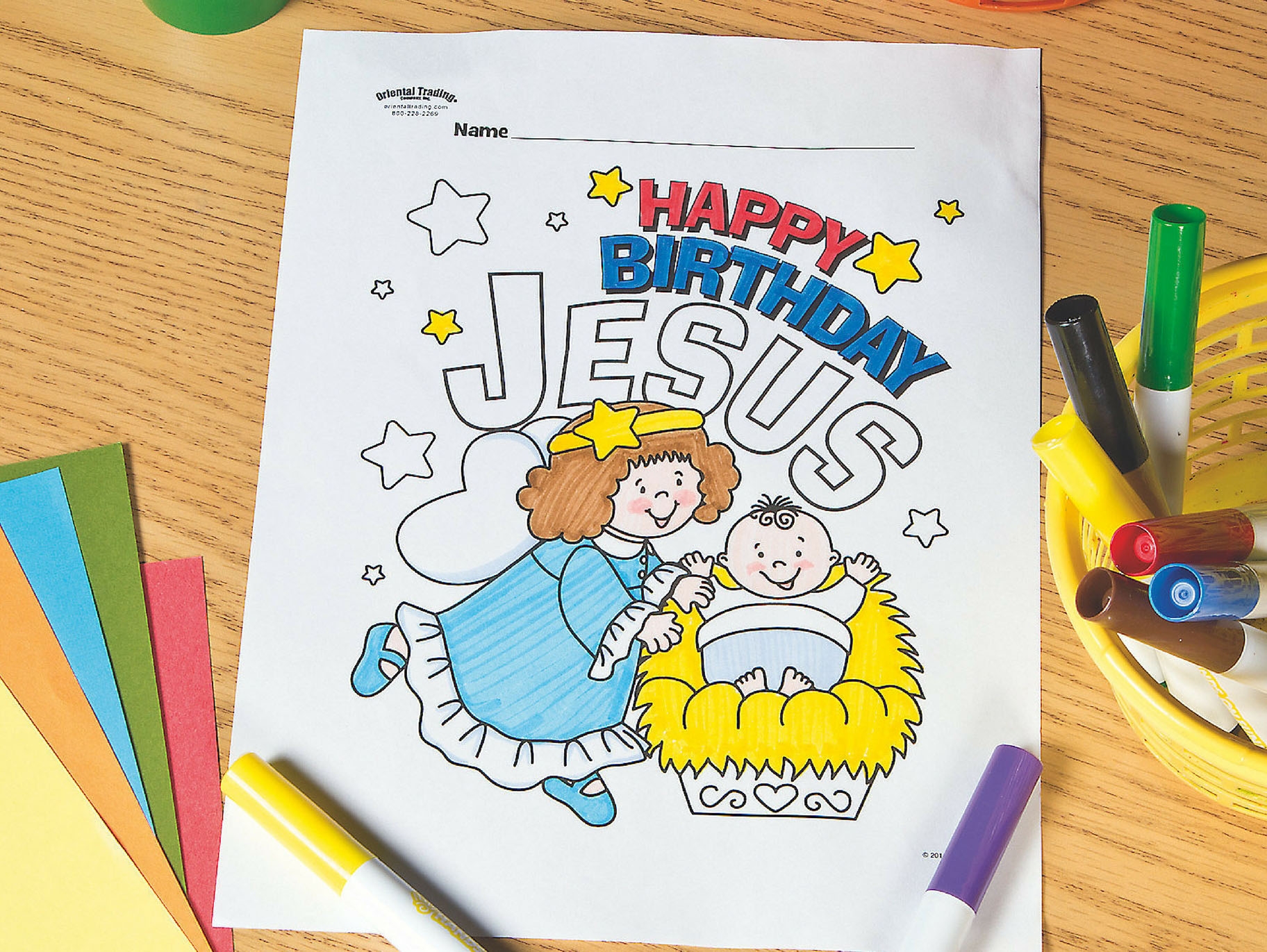 Happy Birthday Jesus Free Coloring Page Fun365