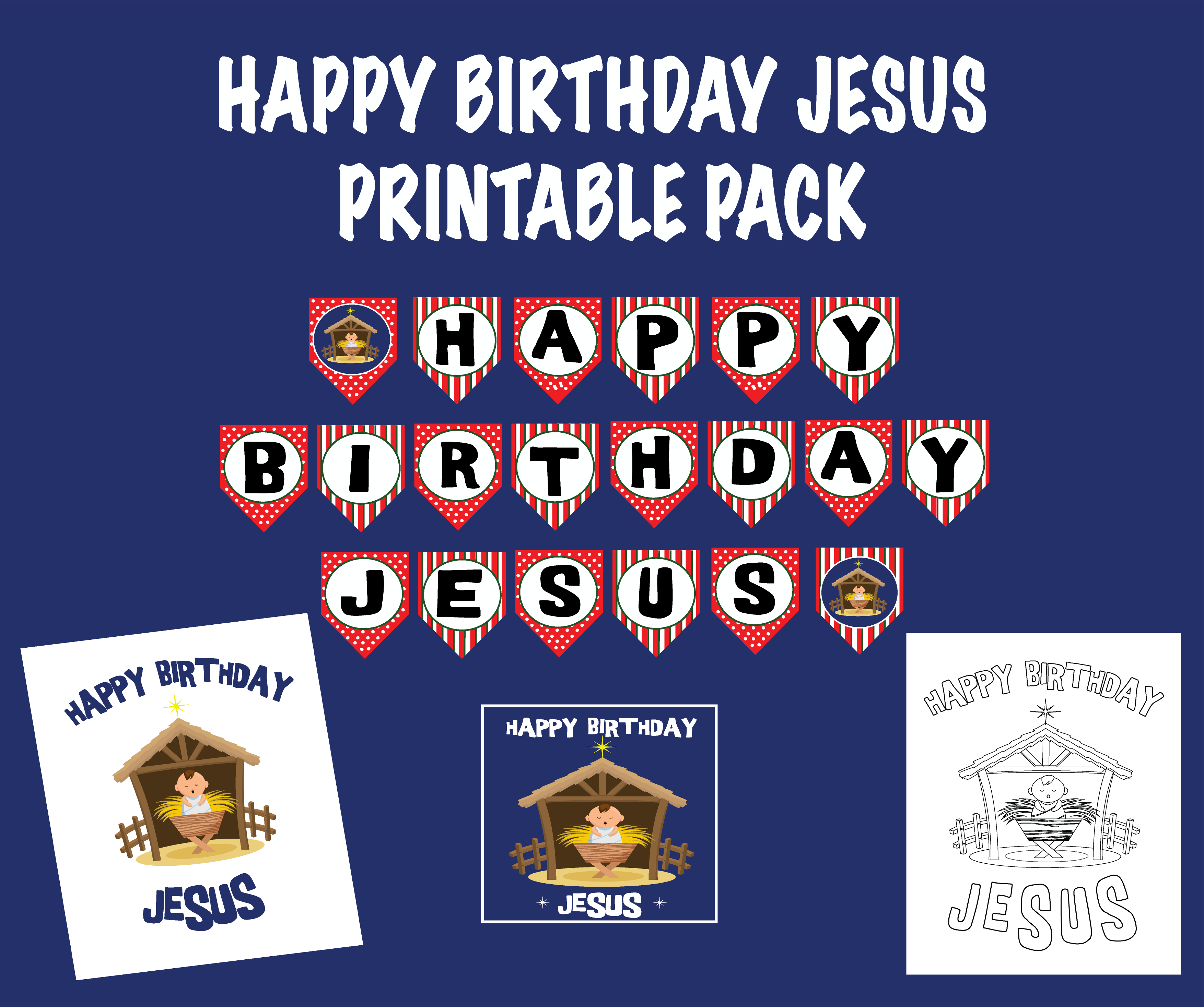 Happy Birthday Jesus Printable Pack Deeper KidMin