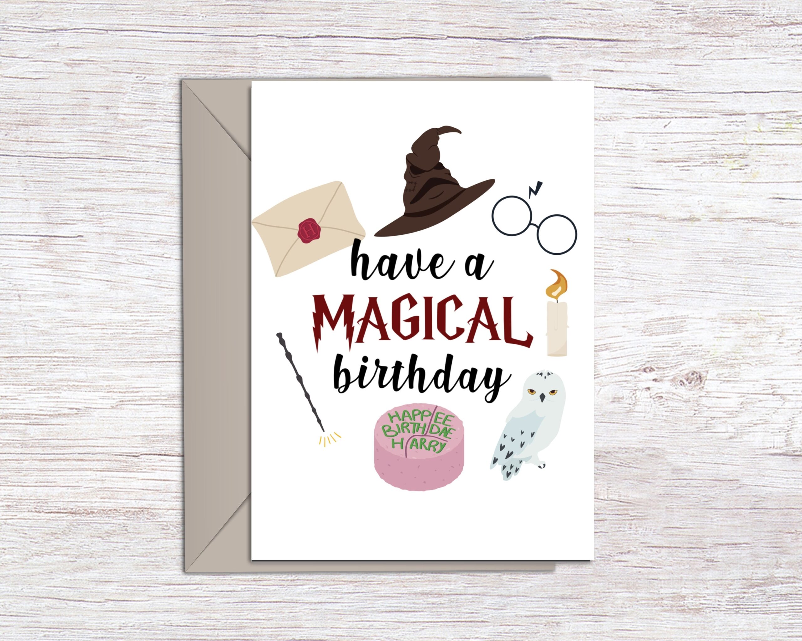 Harry Potter Birthday Card Printable Birthday Card Birthday Card For Friend Funny Birthday Card Instant Download PDF JPG Etsy