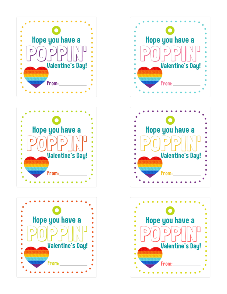 Poppin Valentine'S Day Printable