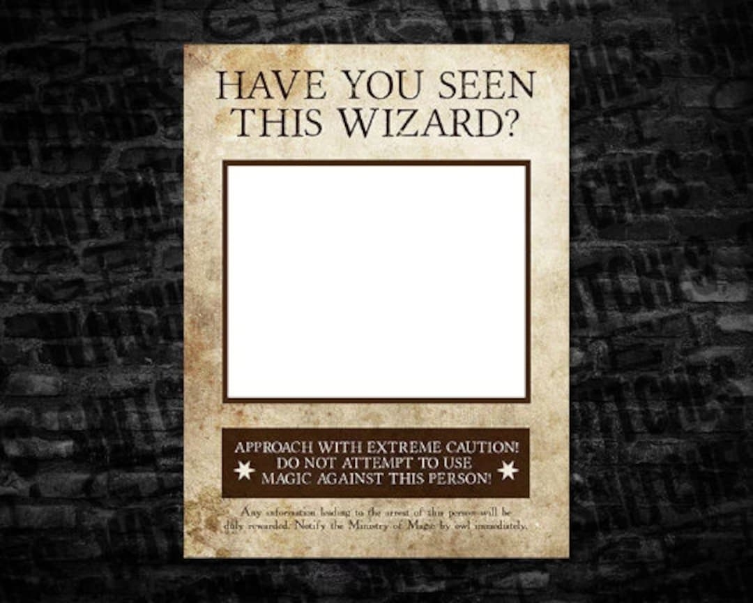 Have You Seen This Wizard Printable Wanted Poster 8 X 10 Letter Size Picture Frame Bridal Shower Wedding Picture Frame Grad Picture Etsy