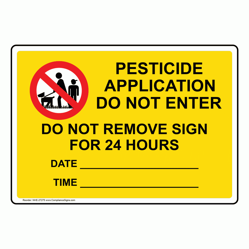 Hazmat Chemical Sign Pesticide Application Do Not Enter