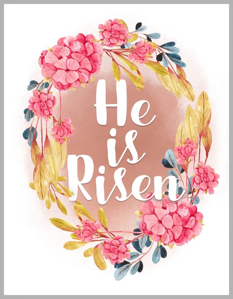 He Is Risen Free Easter Printable Clumsy Crafter