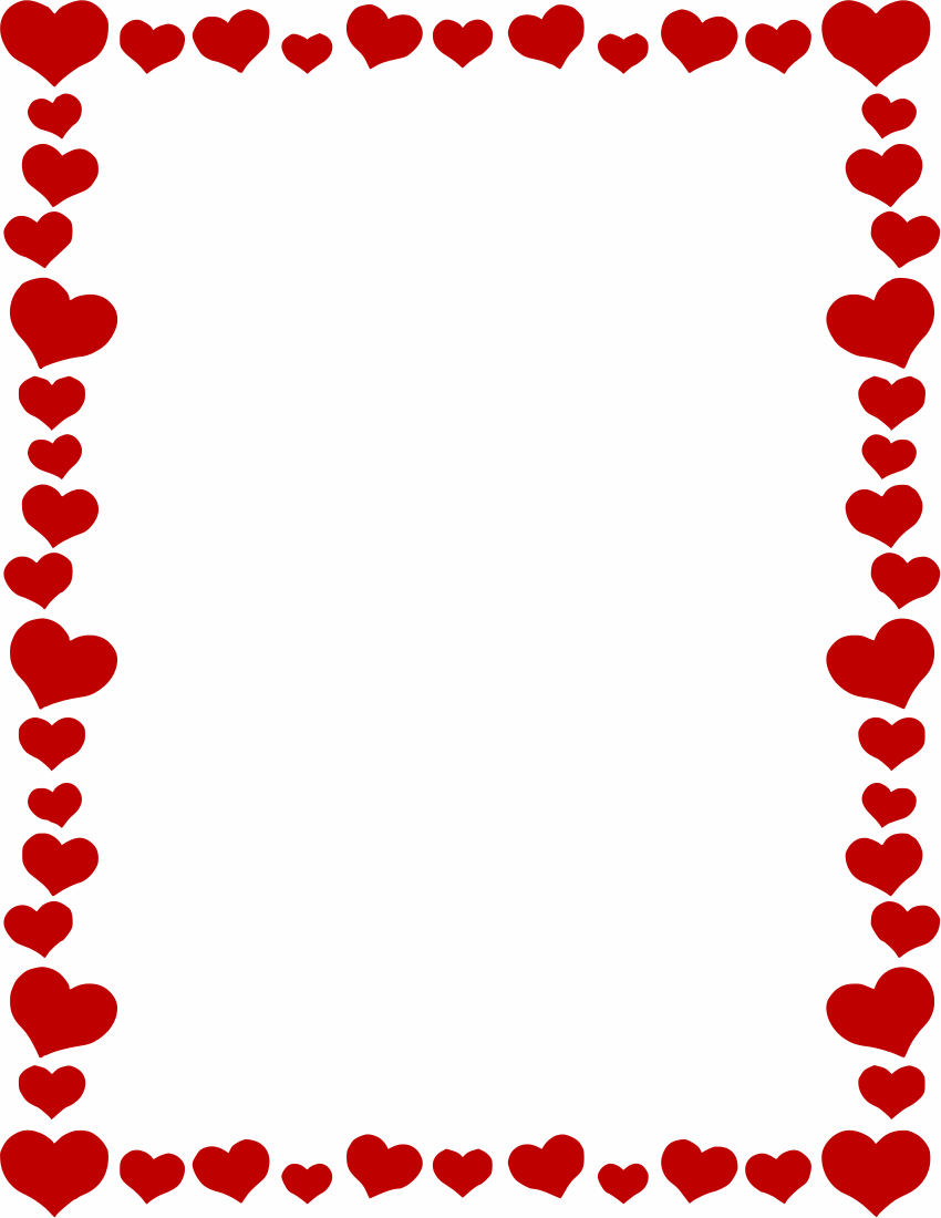 Hearts Border Free Valentine Clip Art Valentines Clip Valentines Day Border