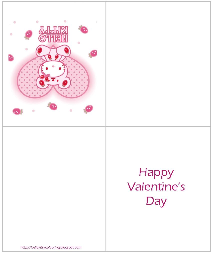 HELLO KITTY COLORING HELLO KITTY PRINTABLE VALENTINE CARDS