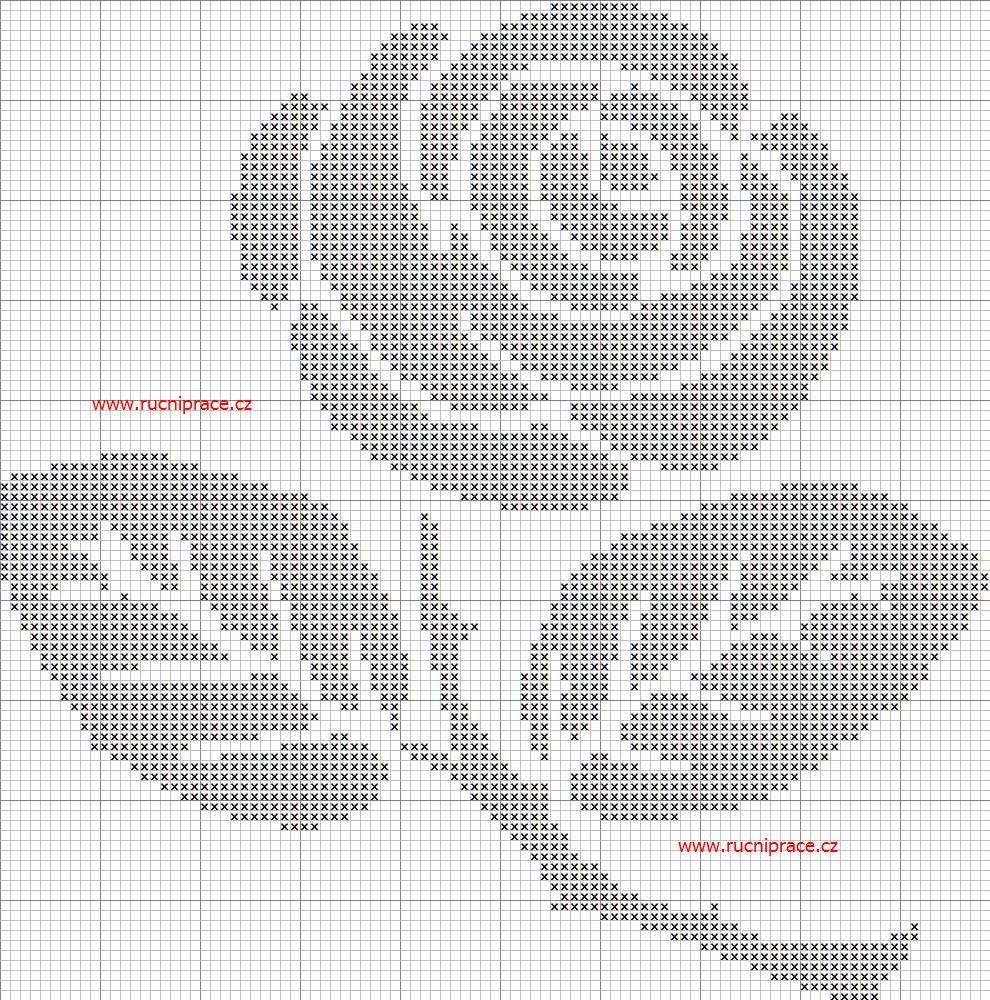 Here Is A Downloadable Free Pattern Cross Stitch JPG File ROSE Cross Stitch Cross Stitch Patterns Free Rose Cross Stitch Pattern