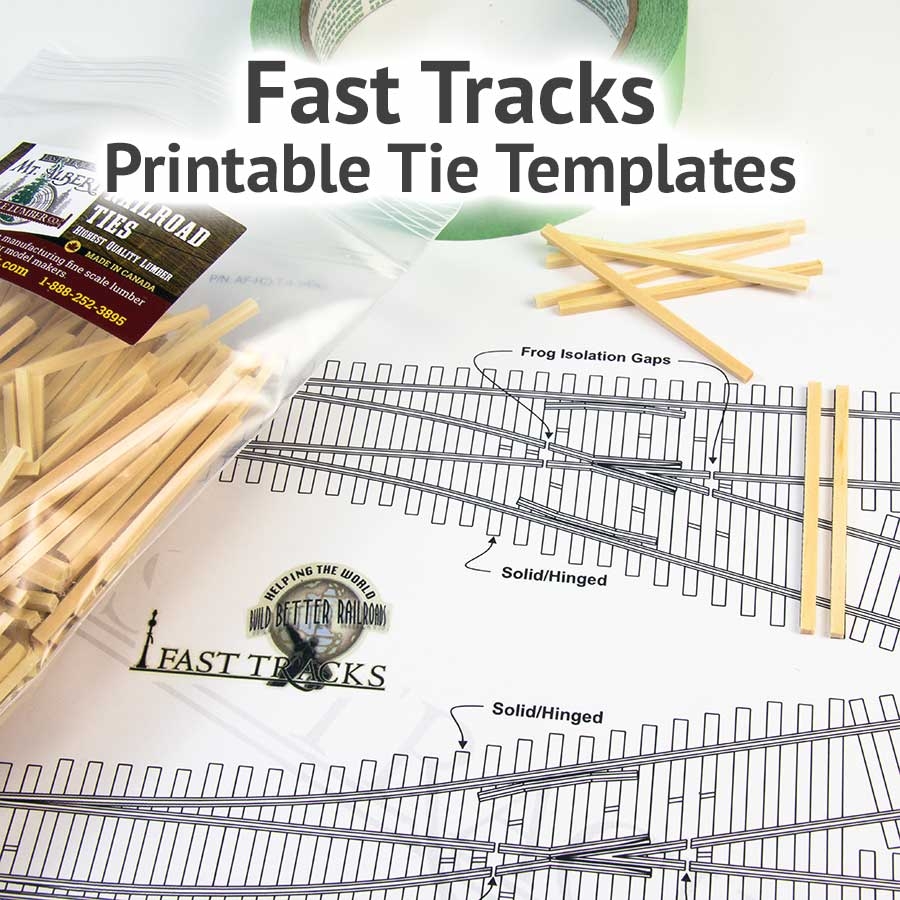 HO Scale 9 3 Way Printable Track Template