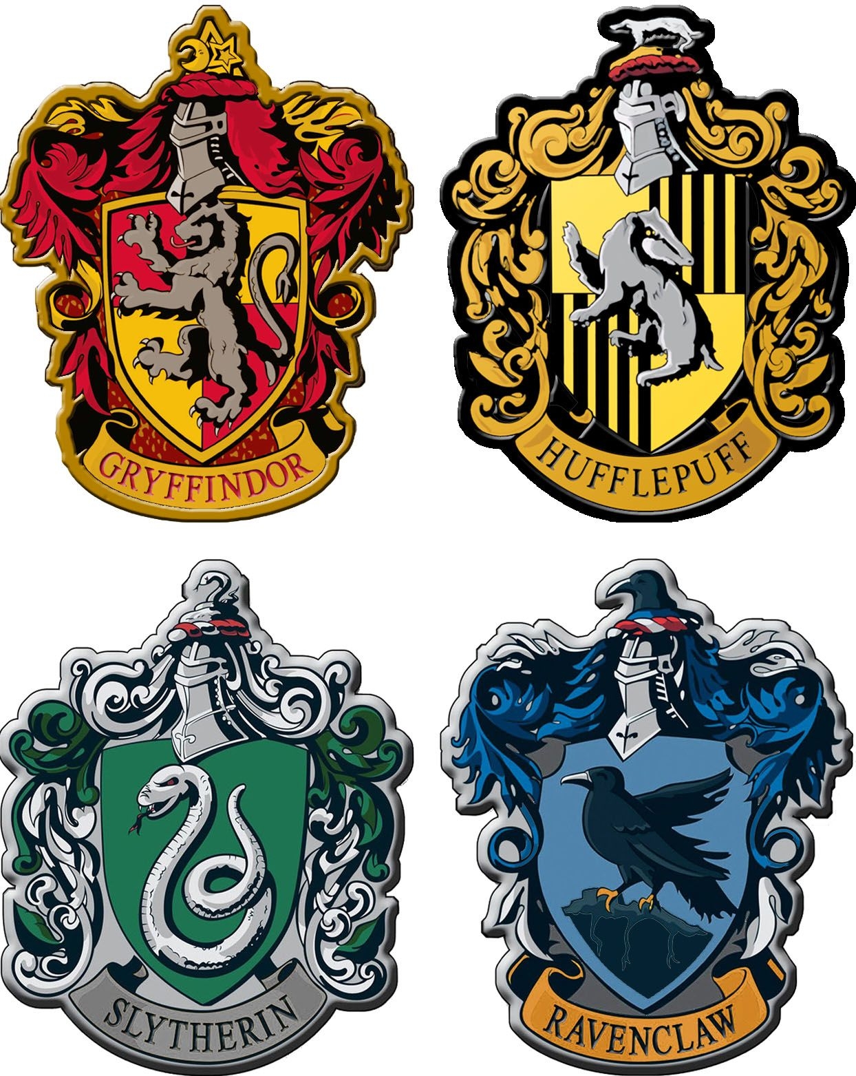 Printable Hogwarts House Crests