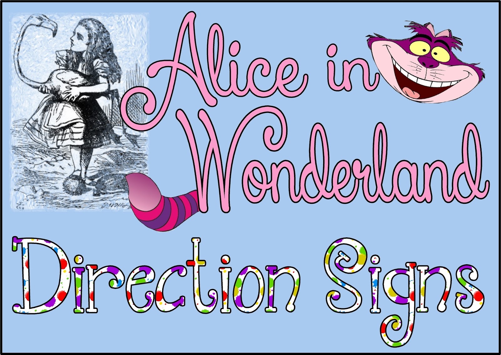 Printable Free Printable Alice In Wonderland Signs