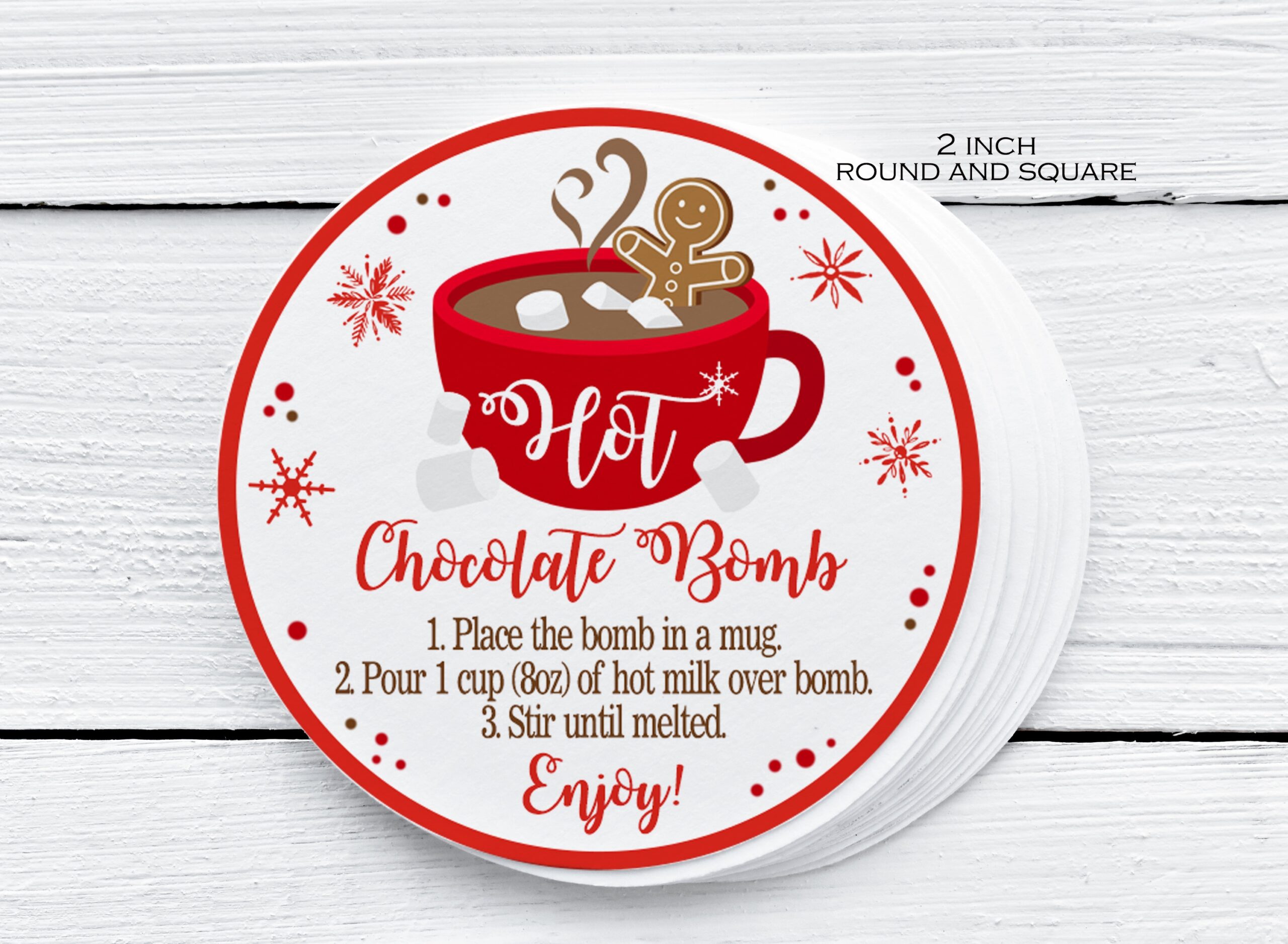 Hot Chocolate Bomb Tags Printable Hot Cocoa Bomb Instructions Birthday Party Favors Cookies And Cocoa Christmas Gift Tag Instant Download Etsy