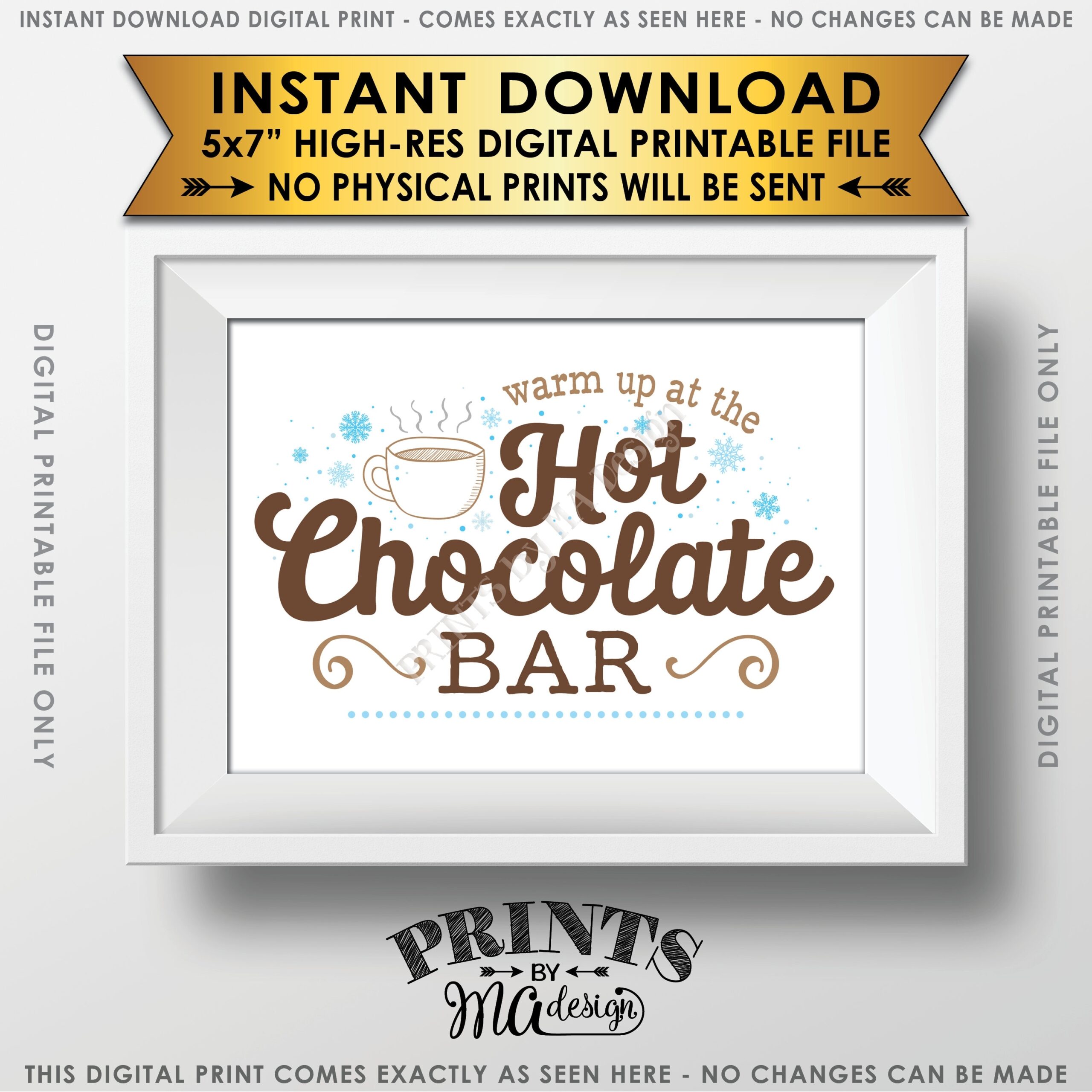 Hot Chocolate Sign Warm Up At The Hot Chocolate Bar Hot Cocoa Fall Winter Christmas Party PRINTABLE 5x7 Instant Download Sign Etsy