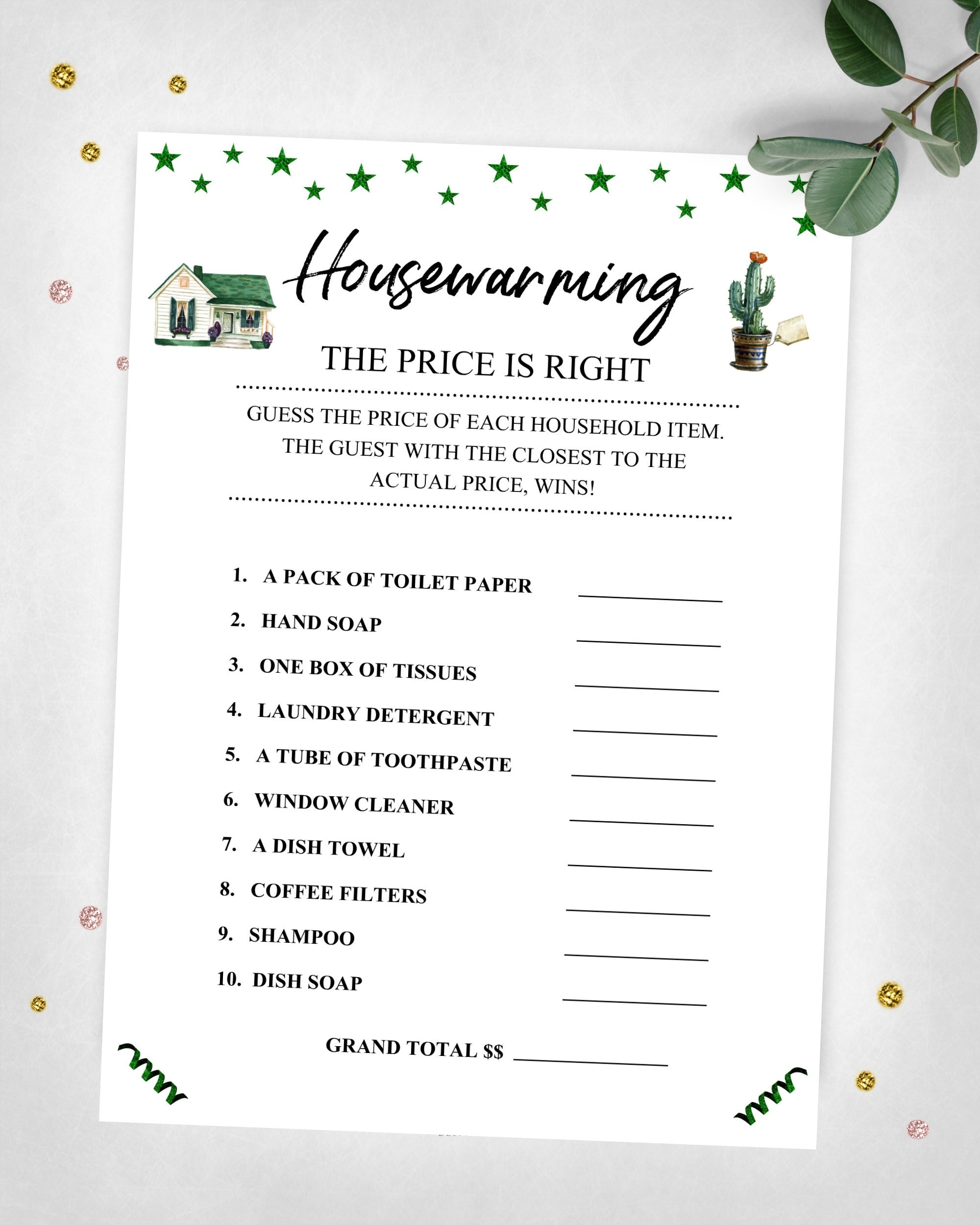 Housewarming The Price Is Right Housewarming Party Game Real Estate New Home Party Instant Digital Download Printable Game Etsy Denmark