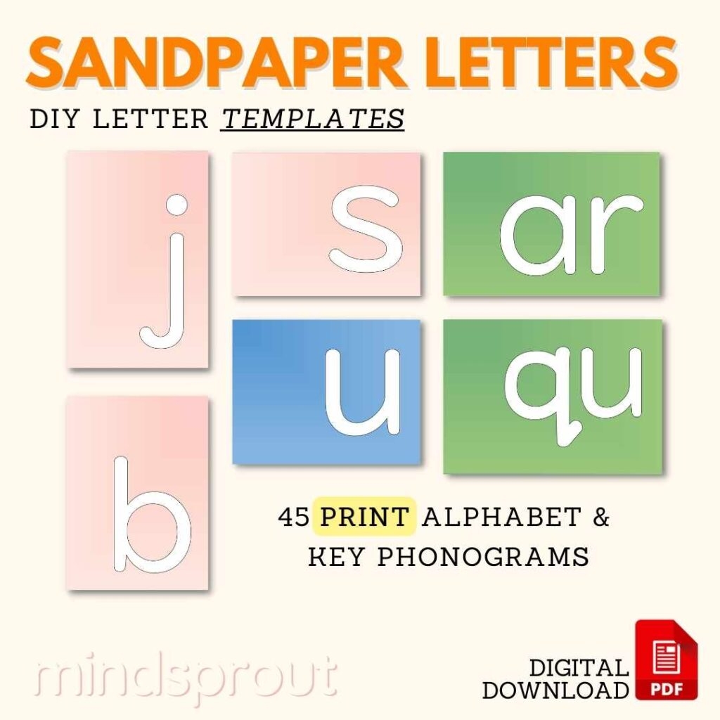 How To DIY Sandpaper Letters With FREE Print And Cursive Templates