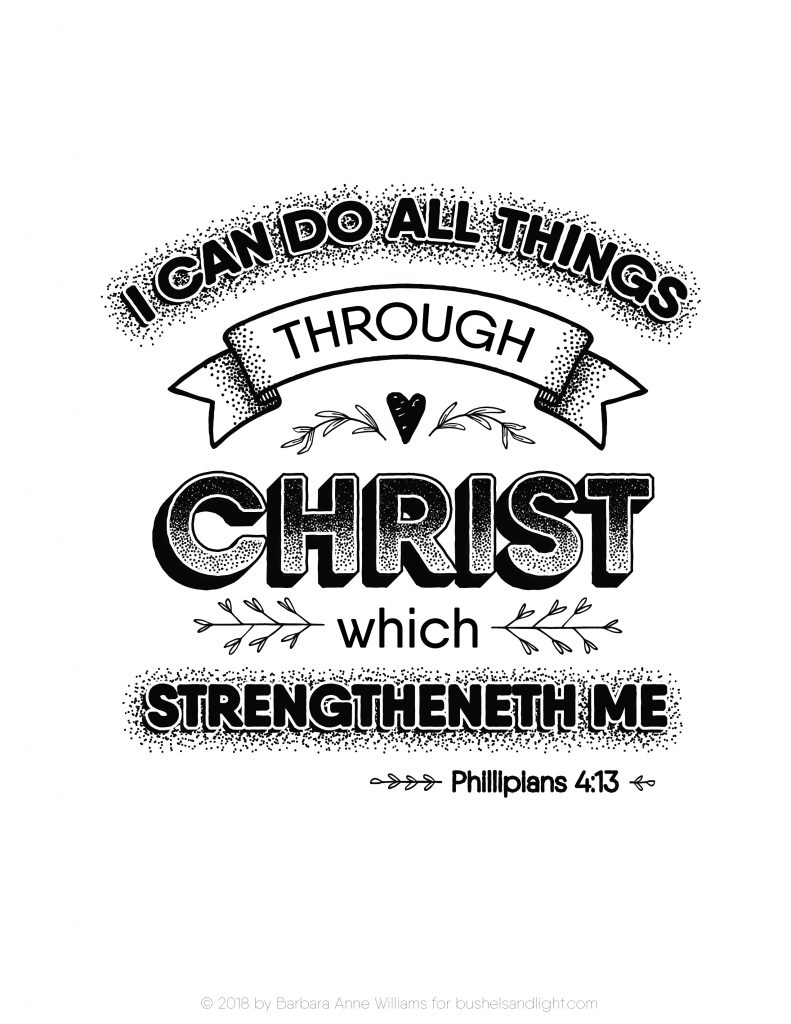 I Can Do All Things Through Christ Printable