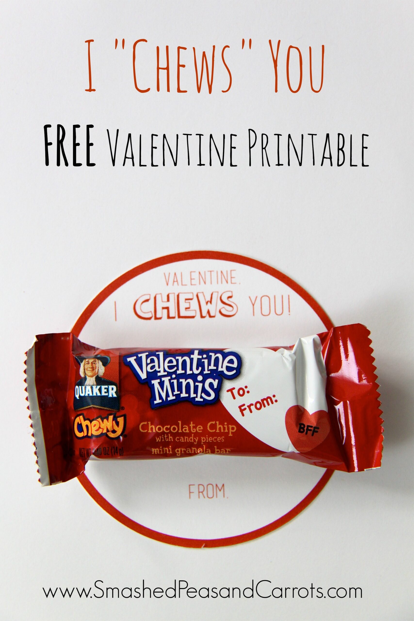 I Chews You FREE Valentine Printable Smashed Peas Carrots
