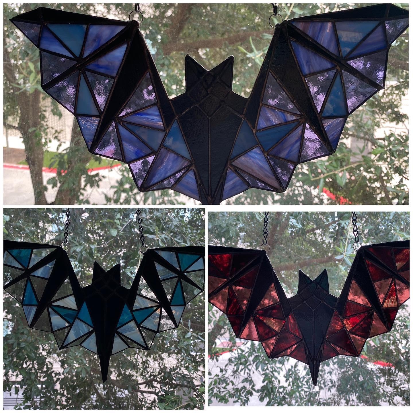I Made My Stained Glass Bats In More Colors Spent Ages Choosing The Glass R batty