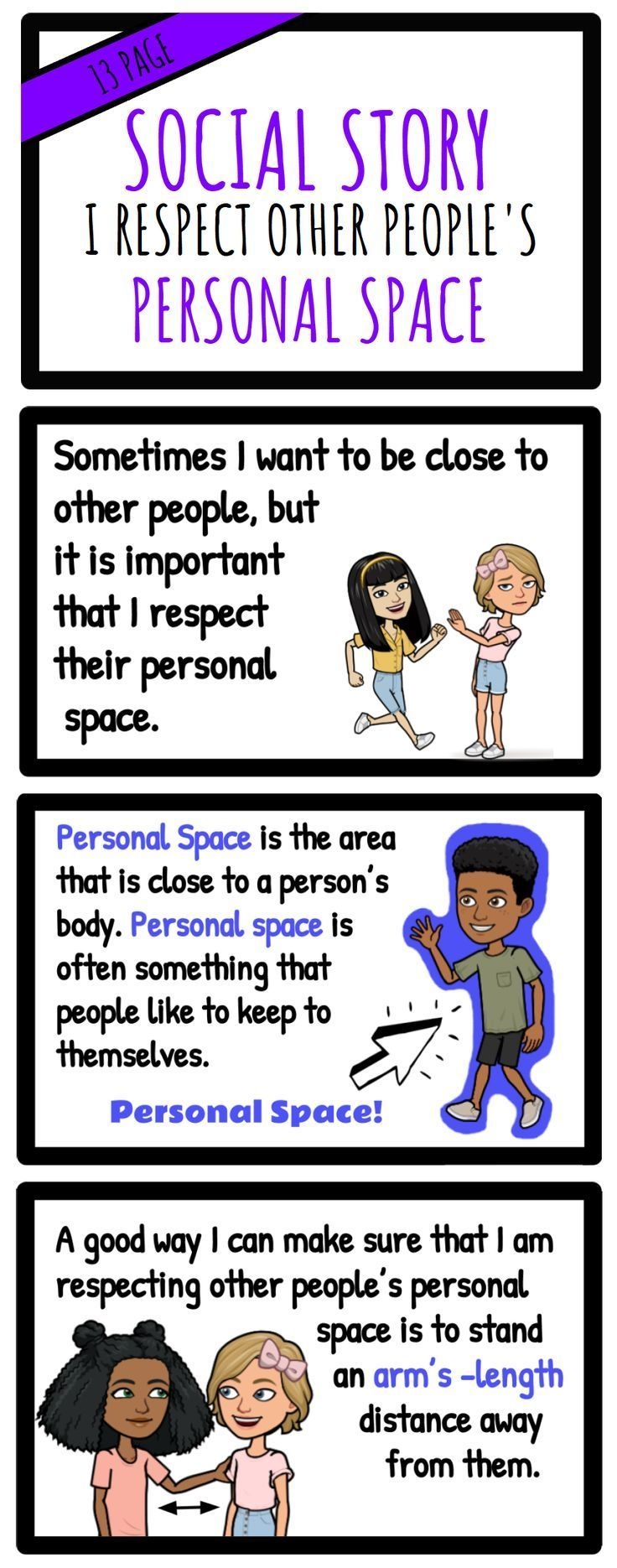 I Respect Other People s Personal Space Social StoryElementary Counseling Counseling Conflict Personal Space Social Story Social Skills Lessons Social Stories