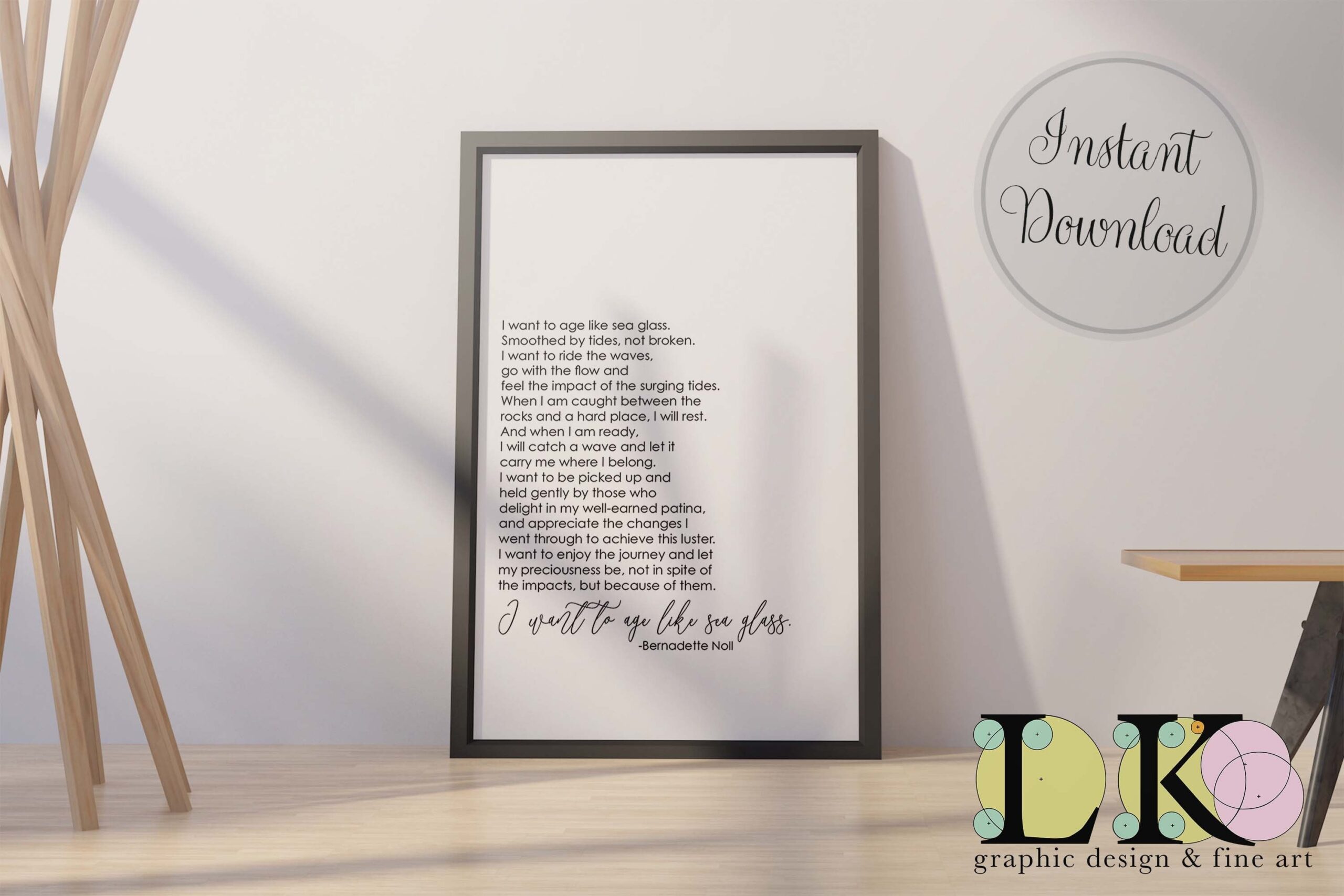 I Want To Age Like Sea Glass Sea Glass Poem Printable Artwork Digital Download Beach Art Last Minute Gift Instant Download Etsy Canada