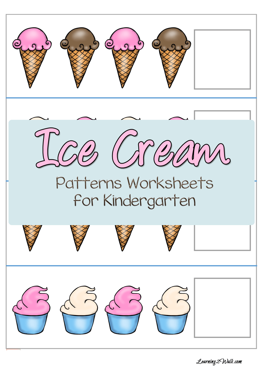 Ice Cream Patterns Worksheets For Kindergarten Pattern Worksheets For Kindergarten Pattern Worksheet Kindergarten Worksheets