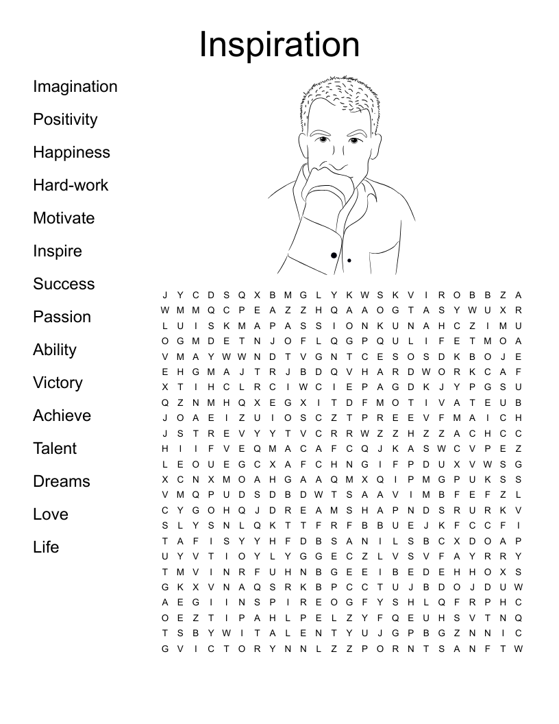 Inspiration Word Search WordMint