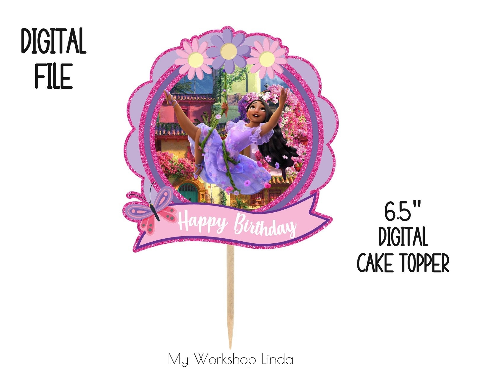 Instant Download Pdf encanto Cake Topper encanto Isabella Cake Topper Encanto Birthday encanto Birthday Printable encanto Party Decoration Etsy