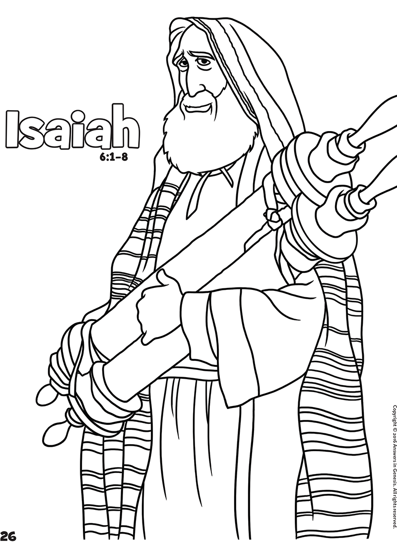 Isaiah Books Of The Bible Coloring Kids Coloring Activity Kids Answers