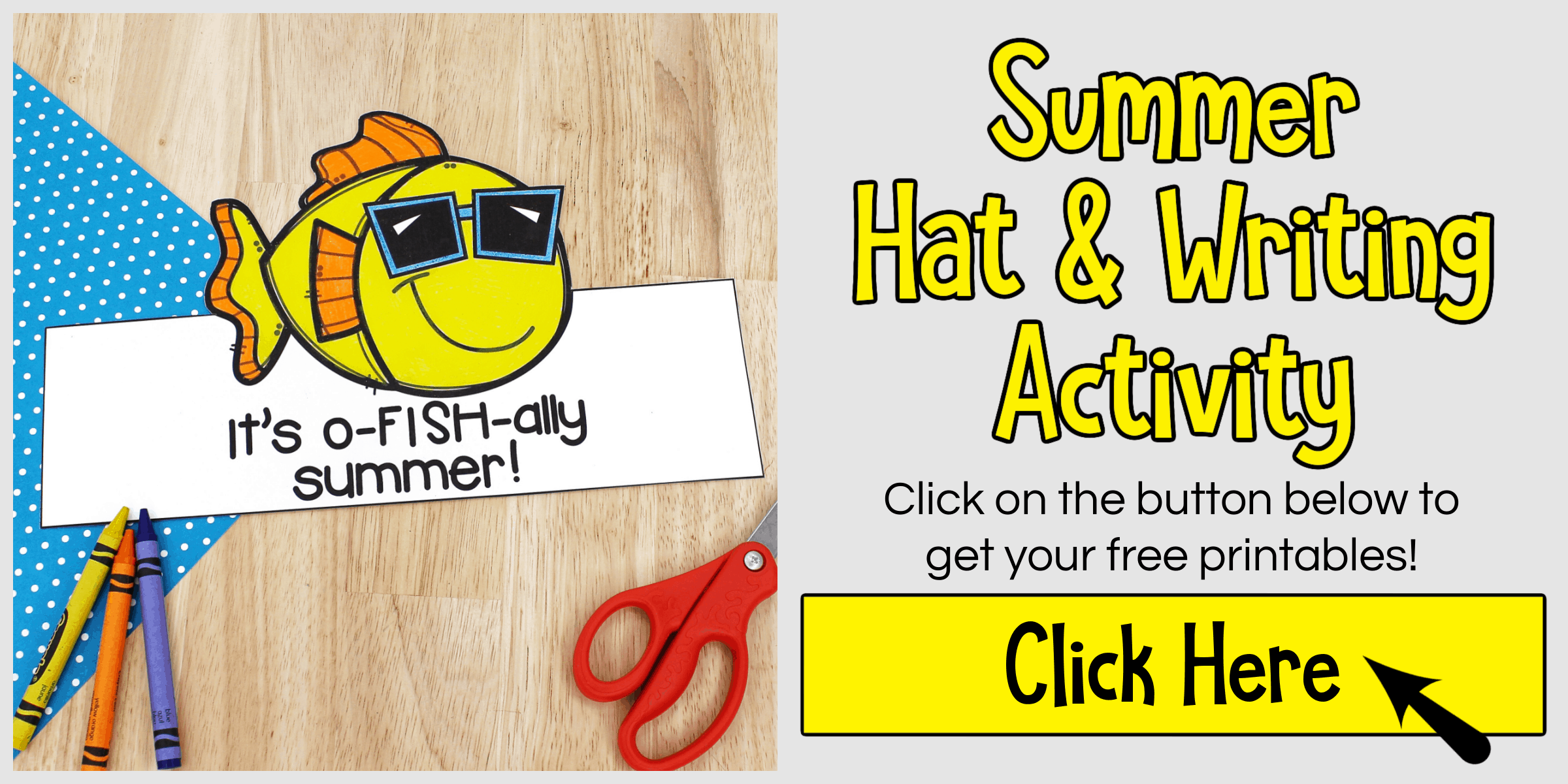It s O Fish Ally Summer Free Printable Hat Writing Activity