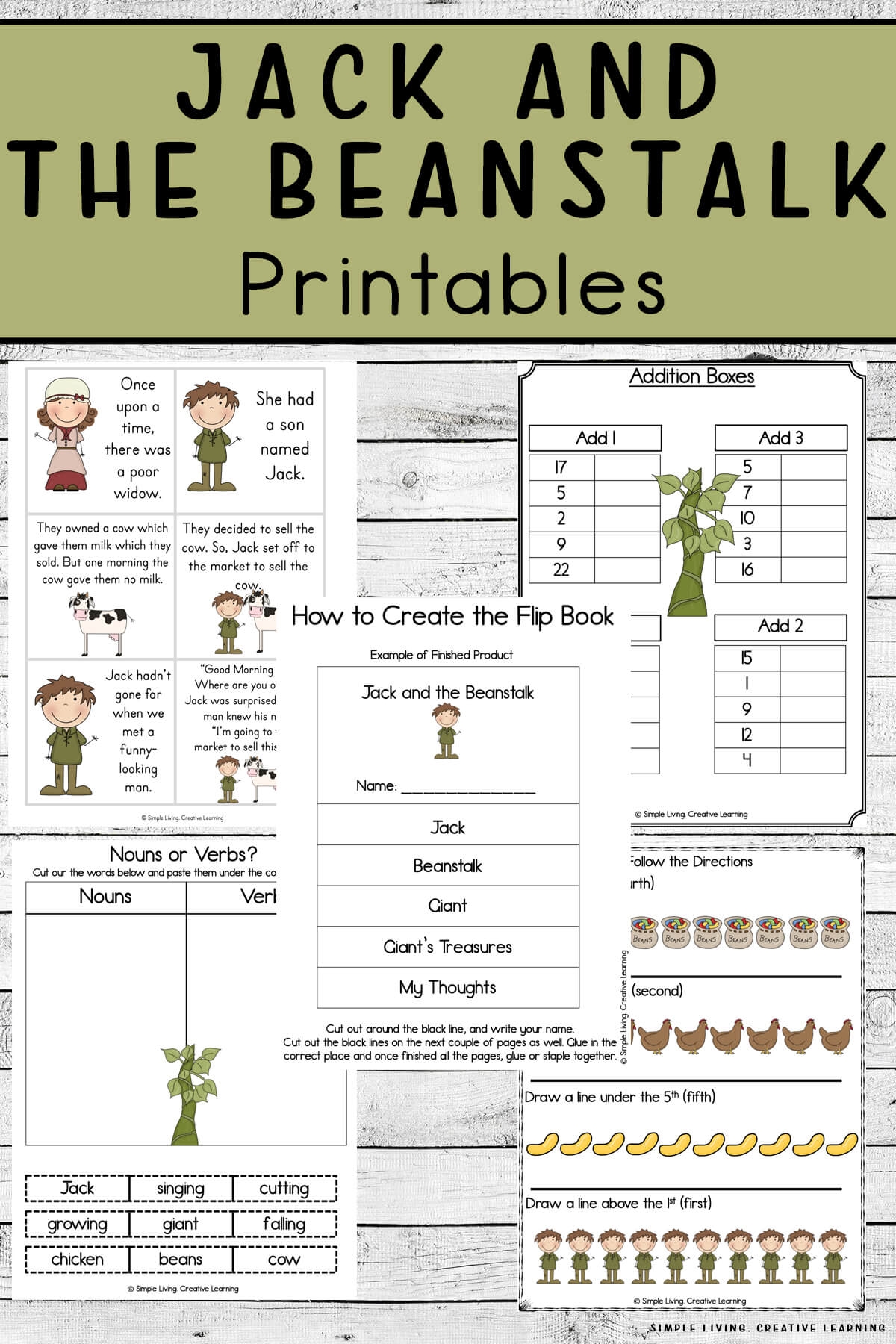 Jack And The Beanstalk Printable Pack Simple Living Creative Learning
