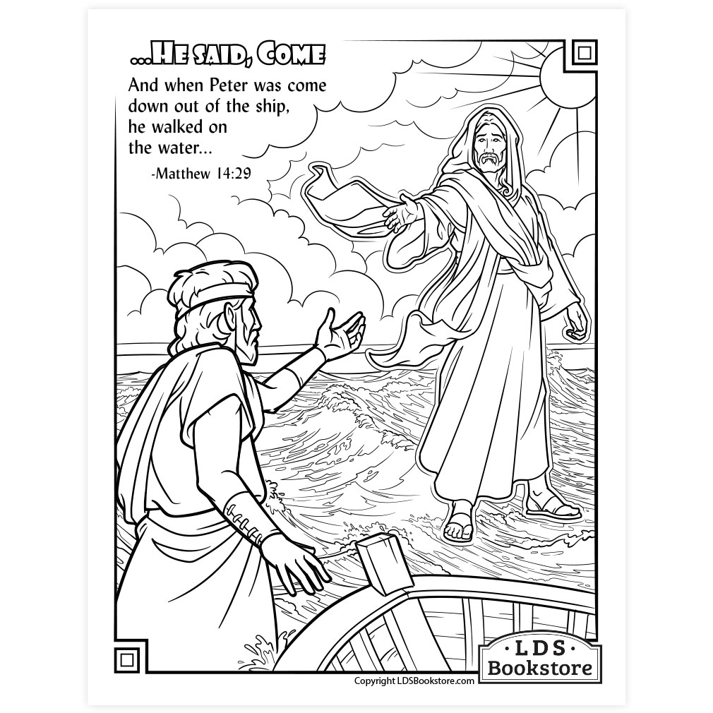 Printable Jesus Walks On Water Activity
