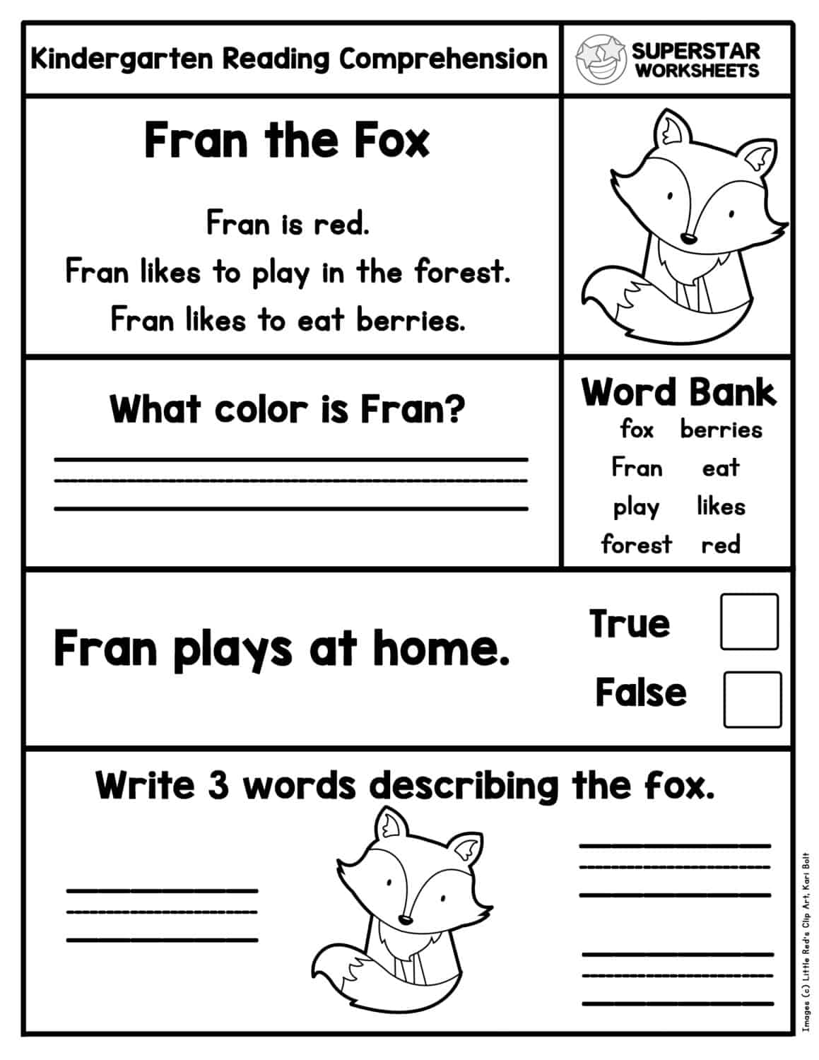 Reading Worksheets Printable For Kindergarten