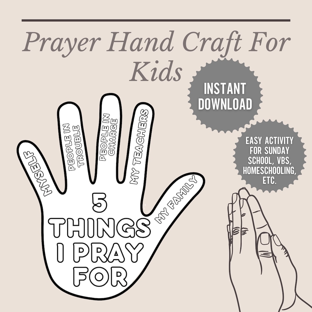Printable Prayer Craft Activities
