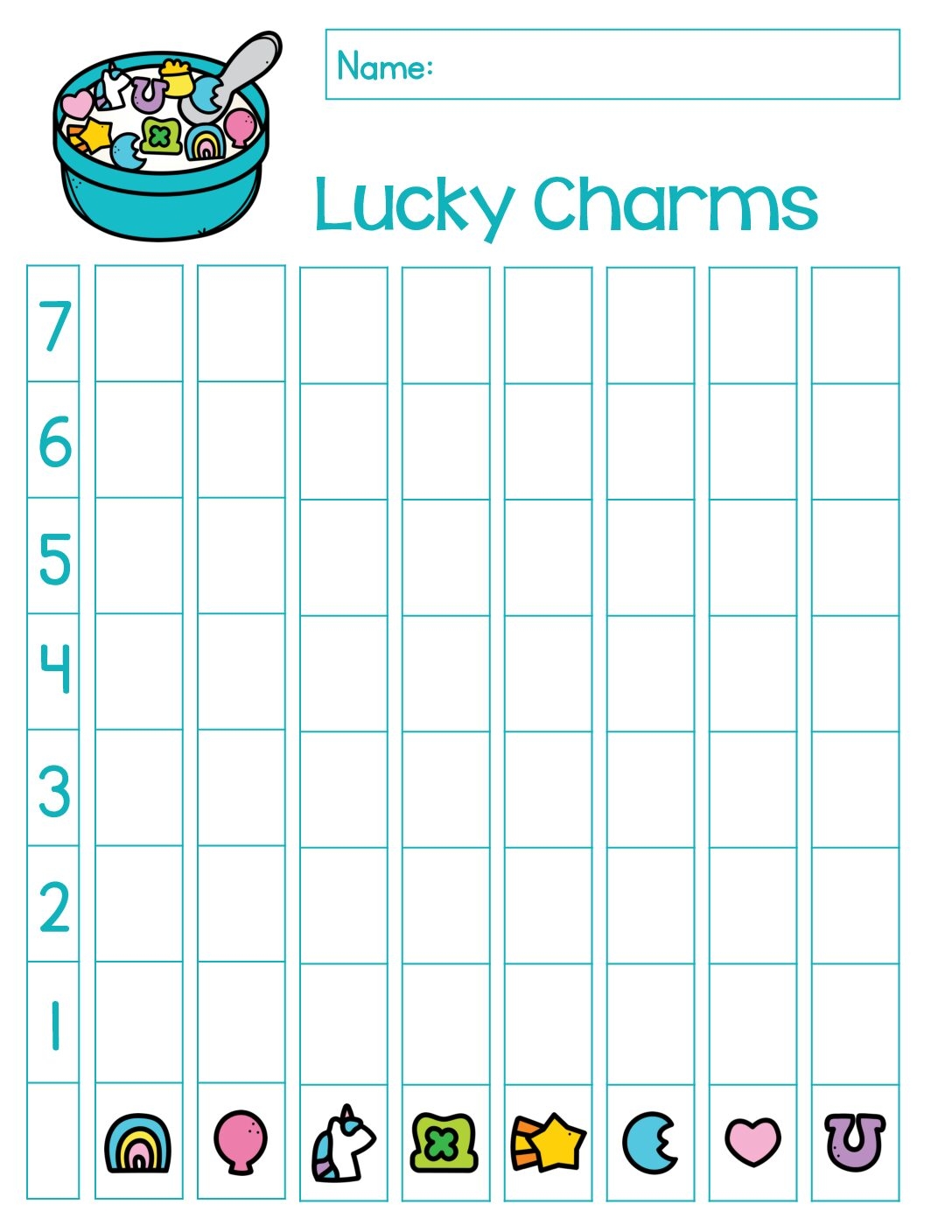 Lucky Charms Graphing Activity Ms Stephanie s Preschool