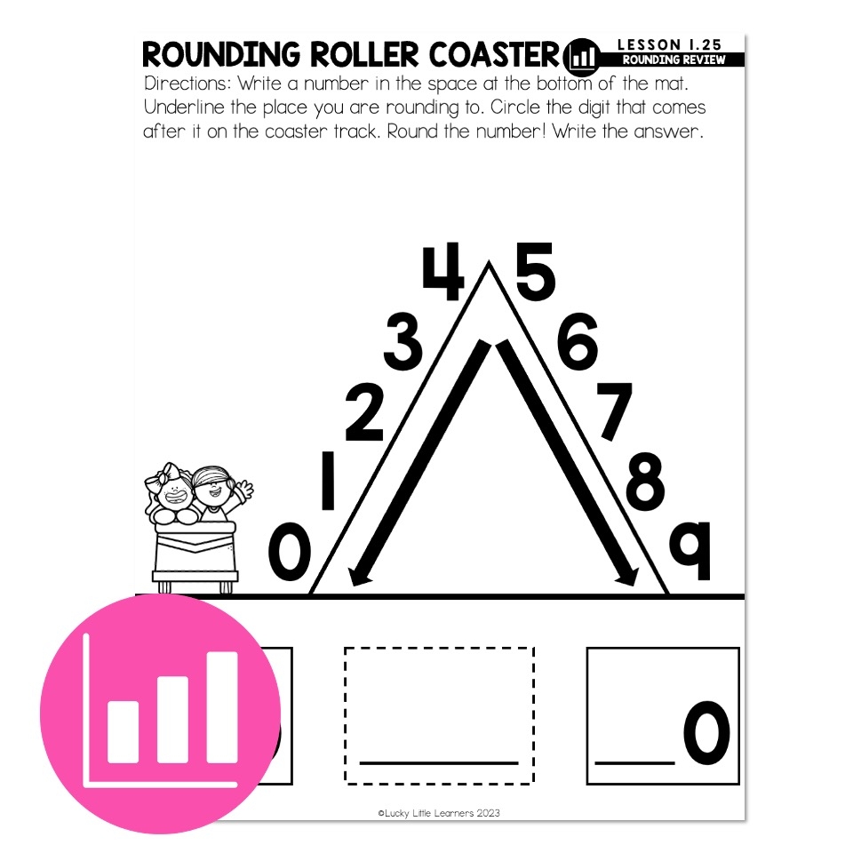 Lucky To Learn Math Lesson 1 25 Rounding Review Differentiation Rounding Roller Coaster Lucky Little Learners