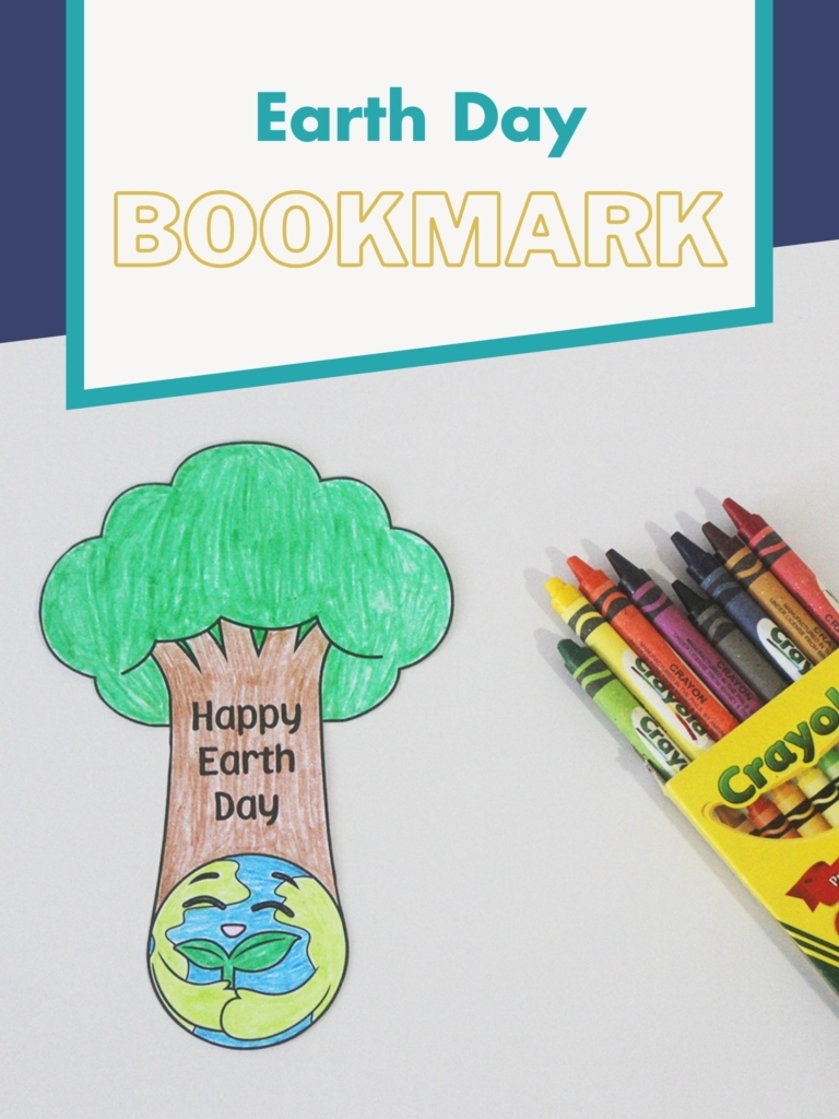 Make Your Own Earth Day Bookmark To Color With Free Printable