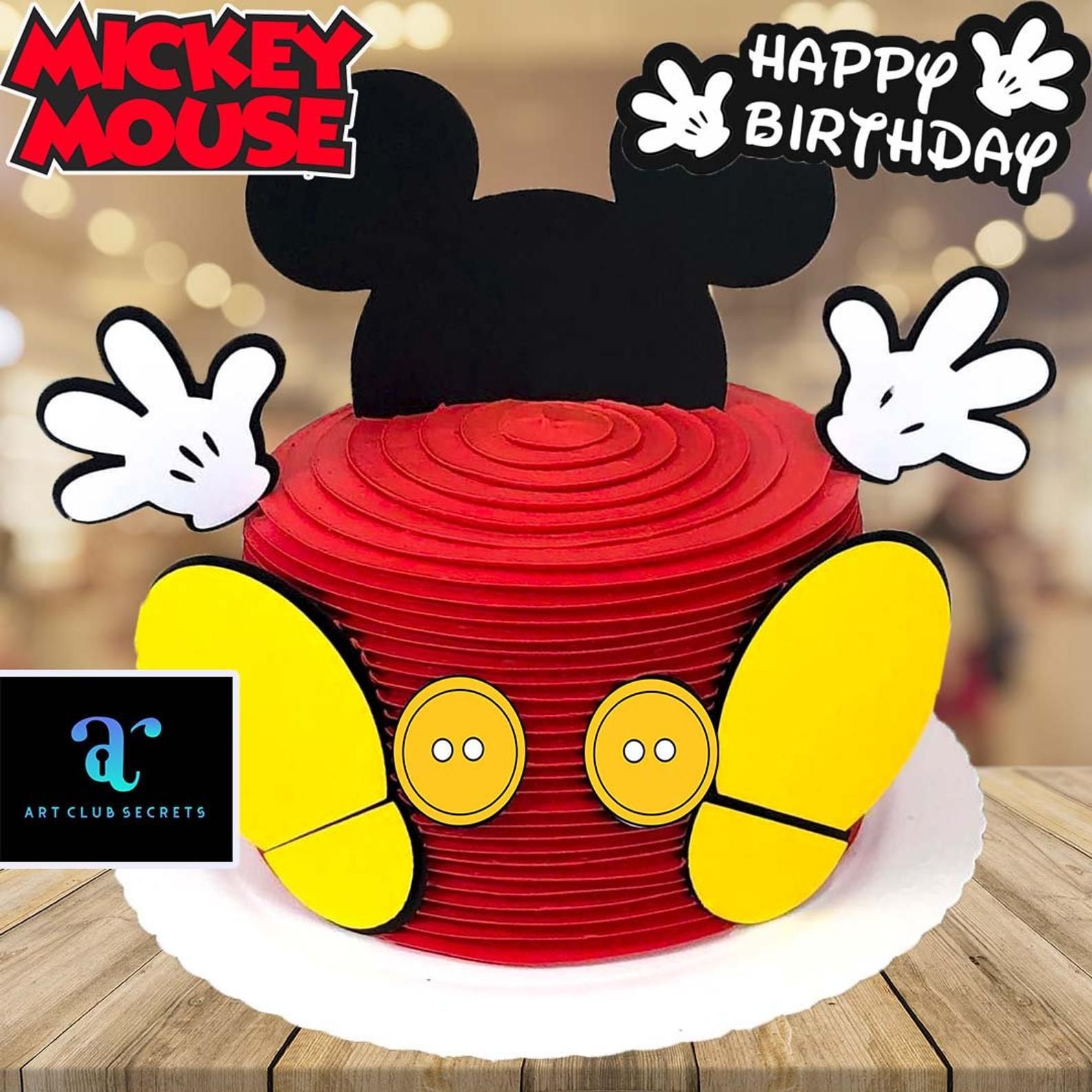 Mickey Mouse Cake Topper Cake Decor Digital Files DIY Printable Centerpiece Patterns PDF Files Instant Download To Print Etsy Mickey Mouse Cake Topper Mickey Mouse Birthday Party Supplies Mickey Mouse Cake