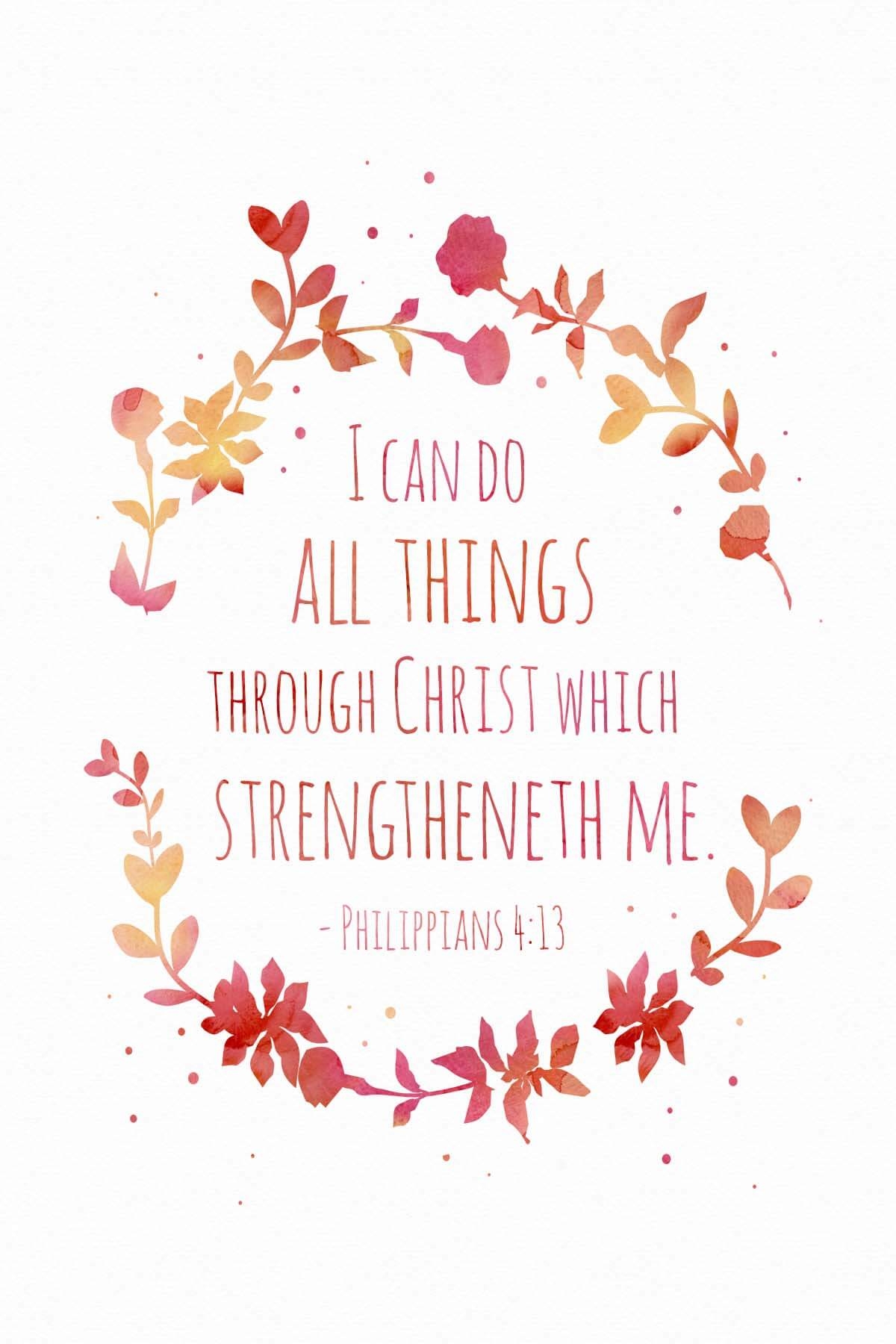 Ministering Printable Handout I Can Do All Things Through Christ Ministering Printables
