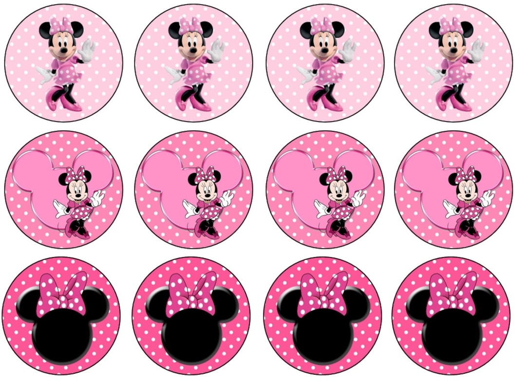 Minnie Mouse Clubhouse Cupcake Toppers Etsy