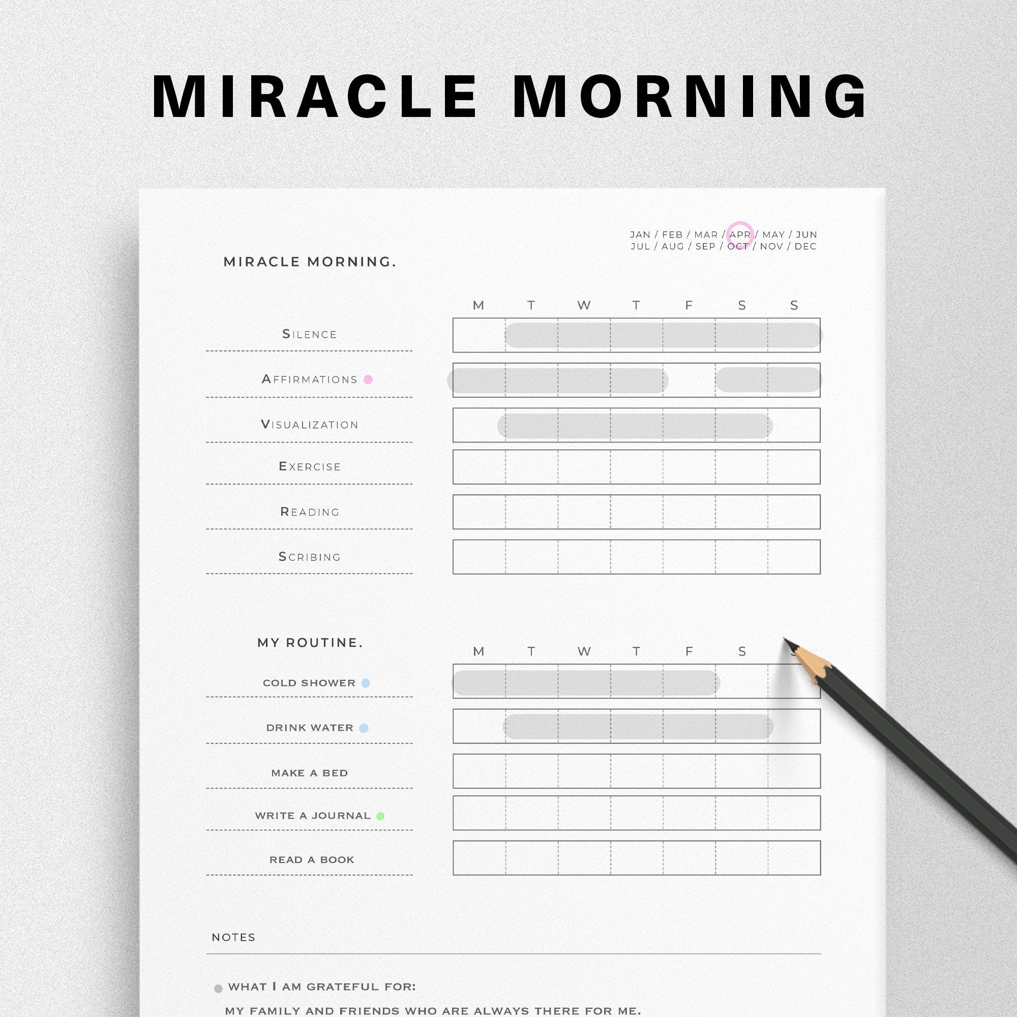 Miracle Morning S.A.V.E.R.S. Printable