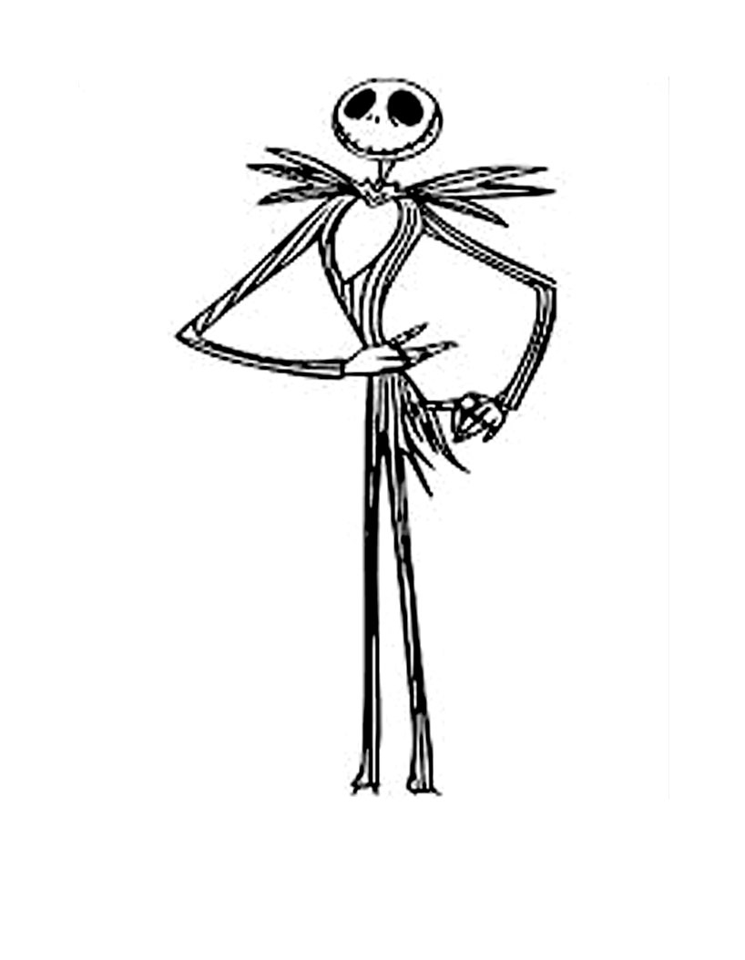 Mr Jack s Christmas Image To Download And Color The Nightmare Before Christmas Kids Coloring Pages