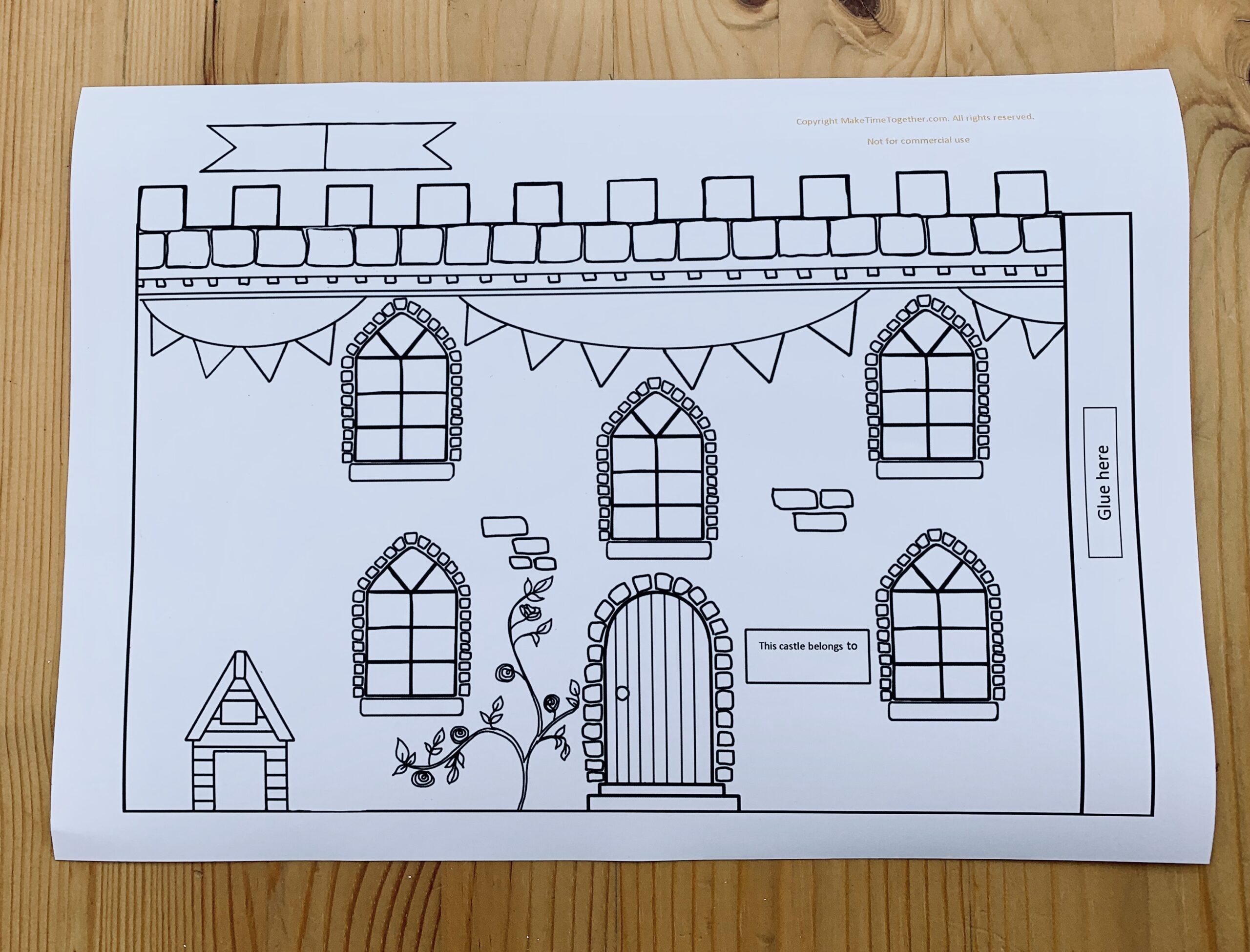 My Family Printable Castle Activity Make Time Together