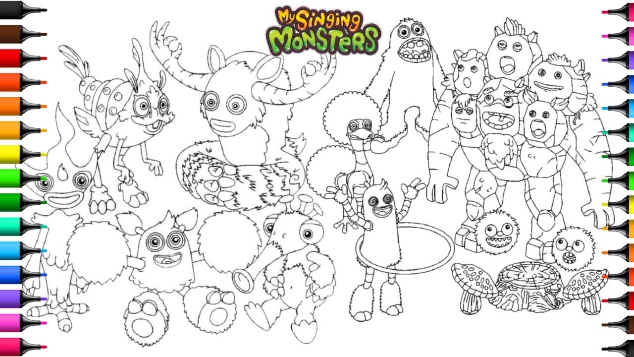 MY SINGING MONSTERS 2 Coloring Pages How To Color MY SINGING MONSTERS 2 YouTube