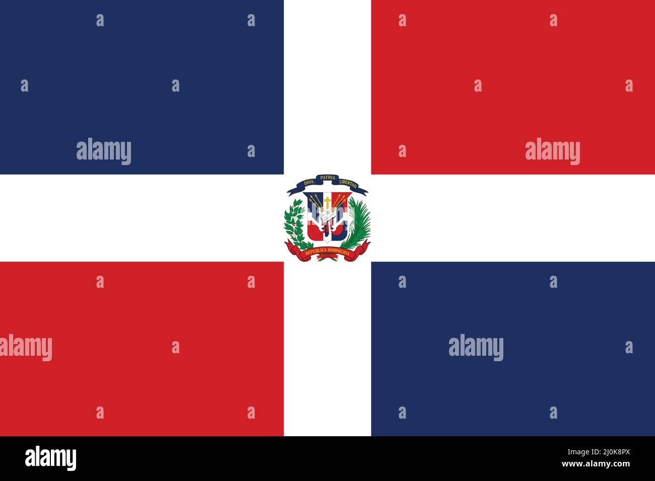 Printable Flag Of Dominican Republic