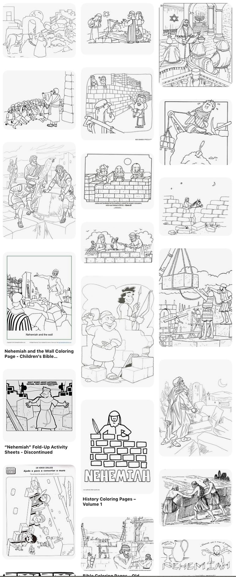 Nehemiah Rebuilds The Wall Coloring Page SundaySchoolist